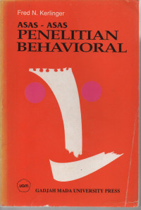 Image of Asas-Asas Penelitian Behavioral
