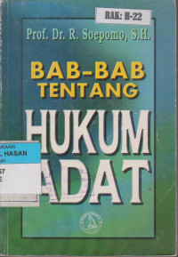 Image of BAB-BAB TENTANG HUKUM ADAT