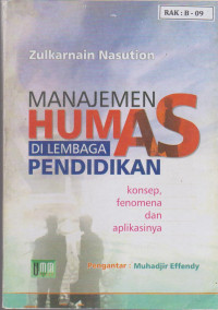 Image of Manajemen Humas di Lembaga Pendidikan konsep Fenomena dan Aplikasinya