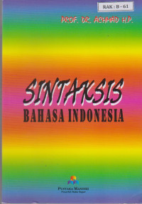 Image of Sintaksis Bahasa Indonesia